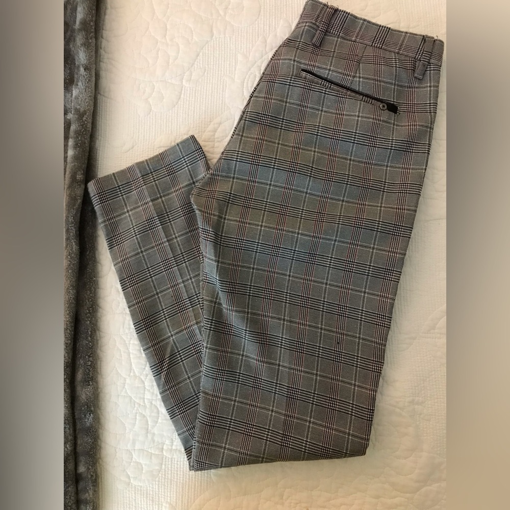 Grey striped pants